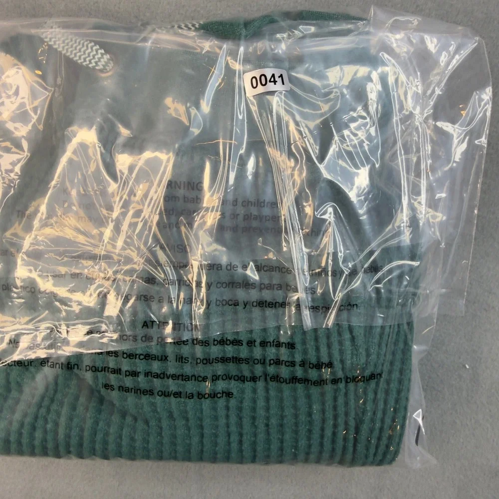 Cat & Jack Kids Waffle Knit Jogger Pants Teal Green Size S 6/7 Elastic Waist